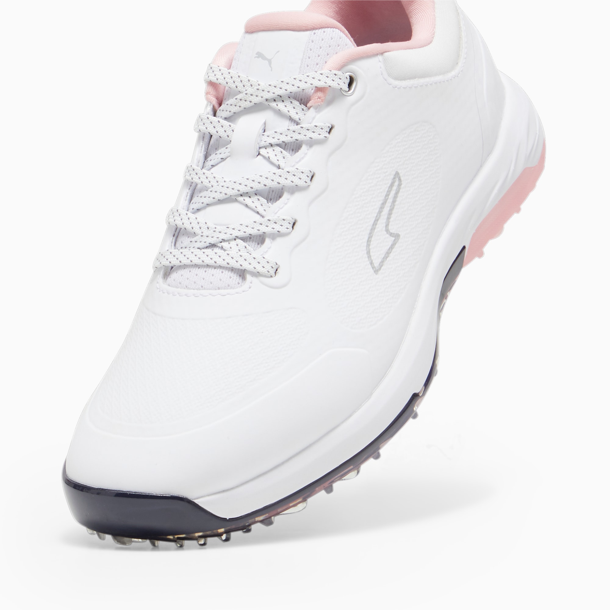 PUMA Alphacat NITROâ¢ golfschoenen voor Dames, Wit/Blauw/Roze